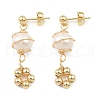 Mother's Day Jewellery Natural Pearl Dangle Stud Earrings EJEW-JE05304-3