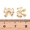 Brass Micro Pave Cubic Zirconia Charms KK-N263-93B-G-3