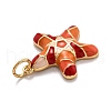 Brass Enamel Pendants KK-O140-09G-3