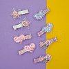 60Pcs 6 Colors Quicksand Sequin Plastic Cabochons KY-CJ0001-41-6