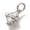 Rack Plating Brass Micro Pave Cubic Zirconia Pendants KK-I720-43P-2