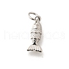 Rack Plating Brass Pave Natural Gemstone Fish Charms with Jump Rings KK-L225-013P-1