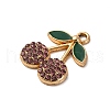 Cherry Alloy Pendants PALLOY-S051-01C-G-2