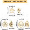 Unicraftale 24Pcs 6 Style 304 Stainless Steel Pendants STAS-UN0025-53-5