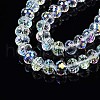 Electroplate Transparent Glass Beads Strands EGLA-N002-16-B03-6