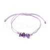 Adjustable Natural & Synthetic Gemstone Chips Braided Bracelets for Women BJEW-JB11531-3