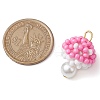 Seed Beads Beaded Charms PALLOY-MZ00332-05-2