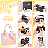 Rectangle Paper Wrapping Handle Bags with Ribbon CARB-WH0001-07A-3