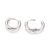 Tarnish Resistant 202 Stainless Steel Huggie Hoop Earrings A-EJEW-F111B-13mm-P-3