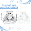 BENECREAT 2Pcs 2 Colors Bridal Rhinestones Pearl Mesh Veil Cloth Hair Bands OHAR-BC0001-03-2