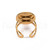 201 Stainless Steel Cuff Pad Ring Settings STAS-S080-040D-G-5