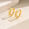 Elegant Brass Clear Cubic Zirconia Ring Hoop Earrings TM9800-2-1