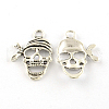 Skull Tibetan Style Alloy Pendants TIBEP-R344-48AS-LF-1