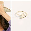 Brass Micro Pave Clear Cubic Zirconia Cuff Rings for Women WG54647-17-2