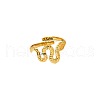 Luxury Snake Stainless Steel Open Cuff Rings OI8579-5