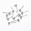 304 Stainless Steel Stud Earring Findings X-STAS-H376-90-1