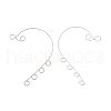 316 Stainless Steel Ear Cuff Findings STAS-H148-04P-2