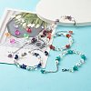 4Pcs Mixed Gemstone Chip Beaded Bracelets Set for Girl Women BJEW-TA00019-2