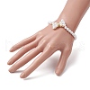 Shell Pearl Link Bracelets BJEW-JB11374-3