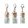 21Pcs 7 Styles Chakra Natural & Synthetic Gemstone Chips inside Glass Wishing Bottle Pendant Decoration HJEW-JM03306-3