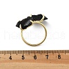 Natural Obsidian Cuff Rings RJEW-B122-02G-05-5