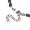 Summer Beach Synthetic Turquoise Starfish & Natural Cowrie Shell Pendant Necklaces NJEW-JN05207-5