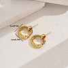 Stylish Geometric Stainless Steel Two-layer Stud Earrings RQ1925-2-3