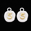 Spray Painted Alloy Pendants PALLOY-Q433-035C-RS-1
