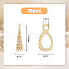 HOBBIESAY Brass Pave Clear Cubic Zirconia Pendants KK-HY0002-79-2