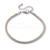 Polyester Cord Braided Bracelet Makings MAK-Z003-01P-15-1