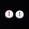 White Opaque Acrylic Beads MACR-T038-18-1-3