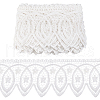 15 Yards Cotton Embroidery Flower Lace Ribbon OCOR-WH0086-91C-1