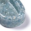 Resin with Natural Aquamarine Chip Stones Ashtray DJEW-F015-03F-2