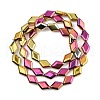 Electroplate Glass Beads Strands EGLA-B010-01A-FP01-4