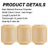 DELORIGIN 3 Rolls Polyester Satin Frayed Ribbon OCOR-DR0001-03C-2