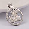 Non-Tarnish 304 Stainless Steel Pendants STAS-M245-10P-1