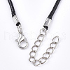 Waxed Cord Necklace Making with Iron Findings X-NJEW-R229-2.0mm-02-4