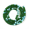 Frosted Transparent Glass Beads Strands GLAA-T032-T4mm-MBB22-2
