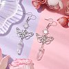 201 Stainless Steel Butterfly Dangel Earrings EJEW-JE05770-4