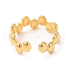 Ion Plating(IP) 304 Stainless Steel Oval Wrap Open Cuff Ring for Women RJEW-E063-15G-01-3