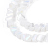 Electroplate Opaque Glass Beads Strands GLAA-N022-4mm-03-3
