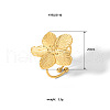 Stainless Steel Flower Cuff Rings for Women VX4751-3-2