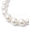 Shell Pearl Round Beaded Bracelets for Women BJEW-TA00631-3