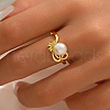 925 Sterling Silver Pave Cubic Zirconia Freshwater Pearl Finger Rings for Women MF0967-2-2