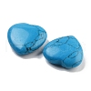 Mother's Day Gifts Heart Synthetic Turquoise  Palm Stones G-C134-06A-02-2