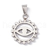 304 Stainless Steel Pendants STAS-A062-31-3