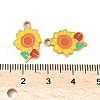 304 Stainless Steel Enamel Pendants STAS-R168-17G-3