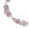 Natural Amethyst Chip Beaded Bracelets for Women BJEW-JB11742-03-3