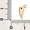 Brass Micro Pave Clear Cubic Zirconia Pendants KK-T075-03G-3