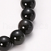 Natural Obsidian Beaded Stretch Bracelets BJEW-Q692-12-12mm-2